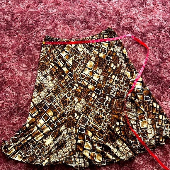 Alfred Dunner plus size Leopard andGeometric Print A line Skirt size 18 - Picture 5 of 6